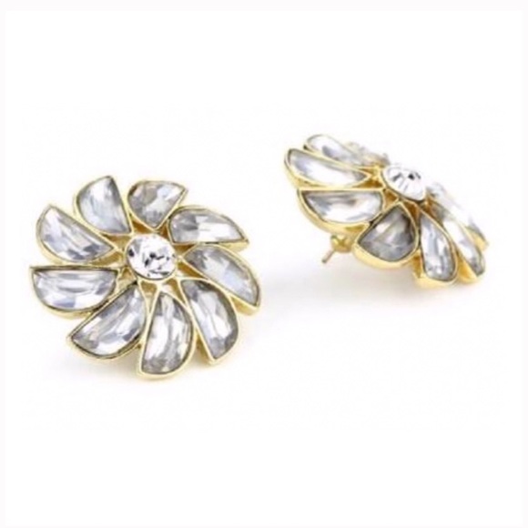 Kate Spade Glitter Gala Pinwheel Flower Earrings - Picture 3 of 4